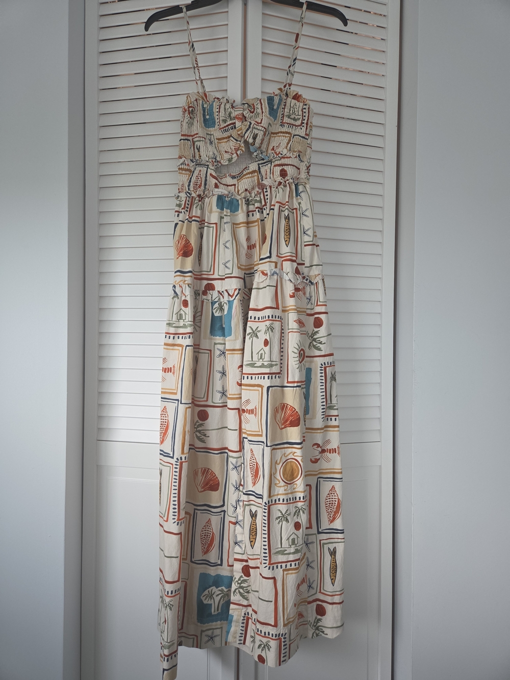 Petal & Pup Hana Cream Maxi Dress with Sardinia Print - Picture 6 of 10
